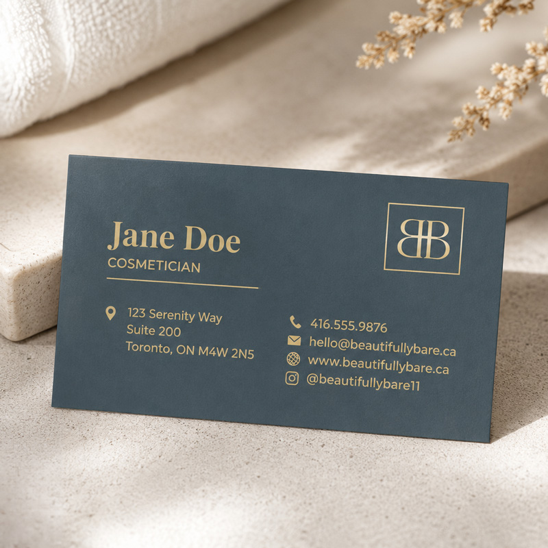 Business card design sample from the graphic design portfolio