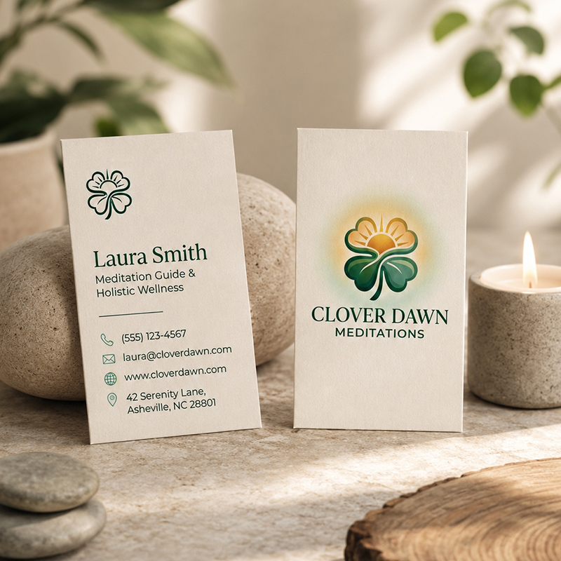 Business card design â€” Present Moment Yoga