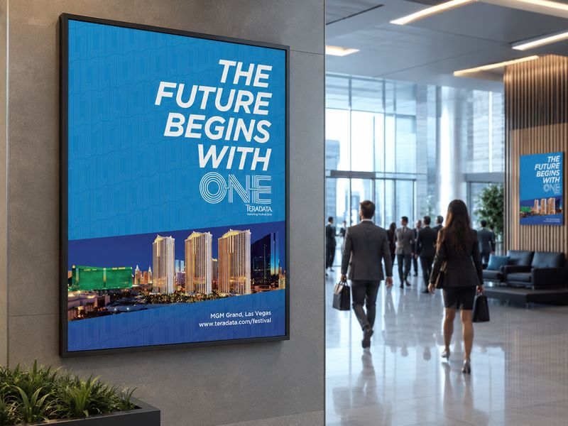 Poster design â€” Teradata: The Future Begins With One